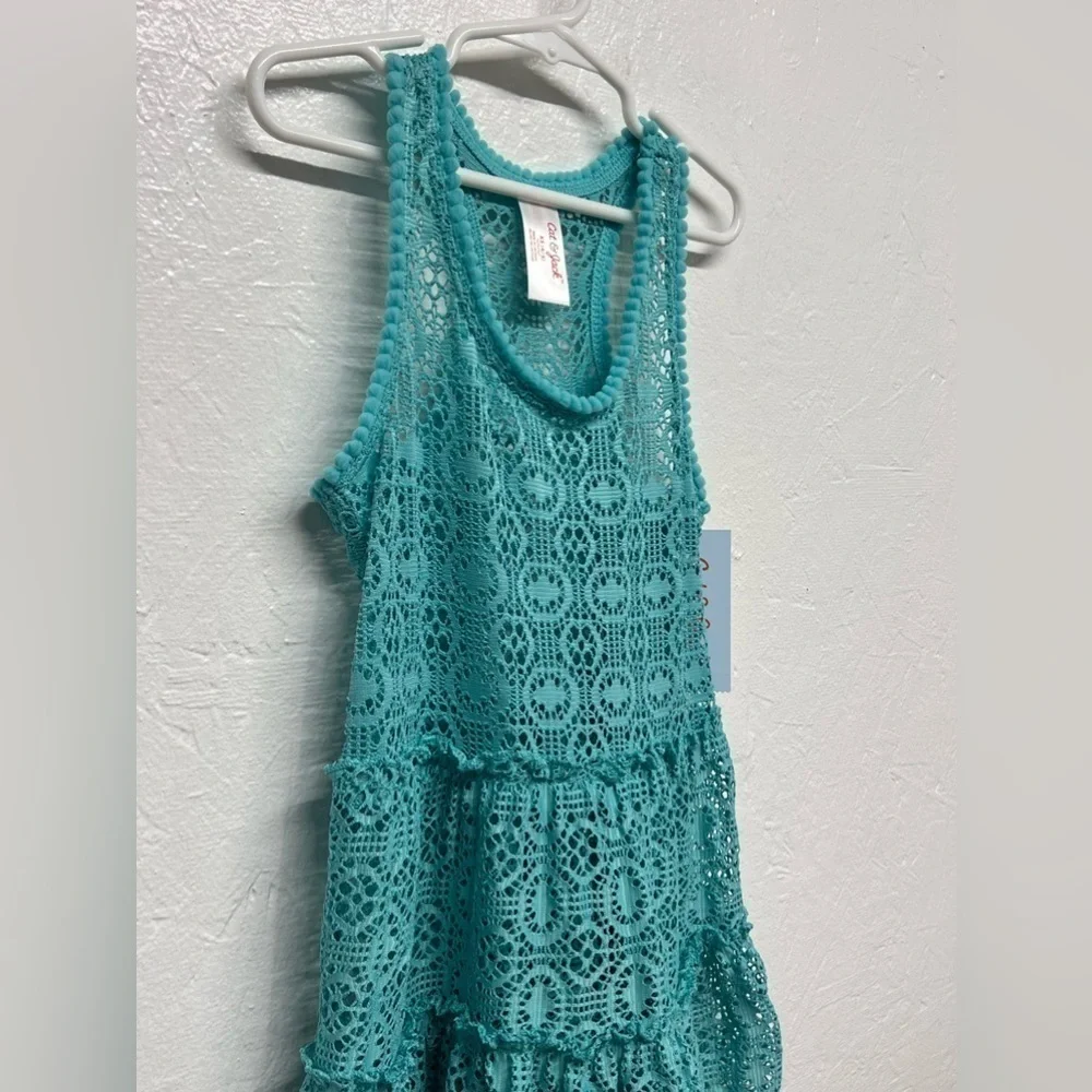 Girls' Crochet Solid Cover up - Cat & Jack™ - XS (4-5) Aqua